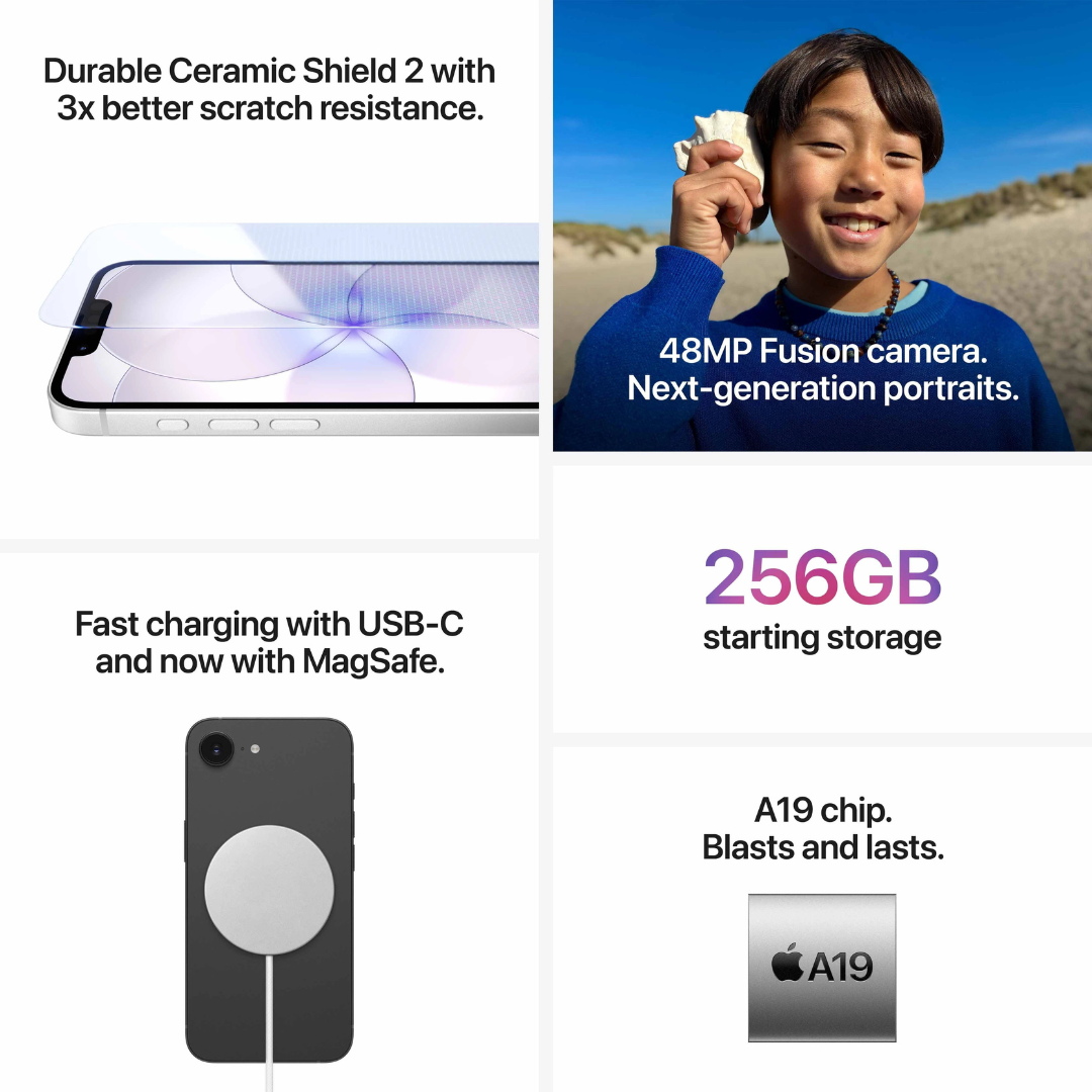 ControlZ premium renewed iPhone 17e - 300+ quality checks, 100% battery health, 18-month warranty